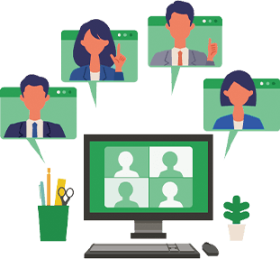 セミナー開始時間にログインします