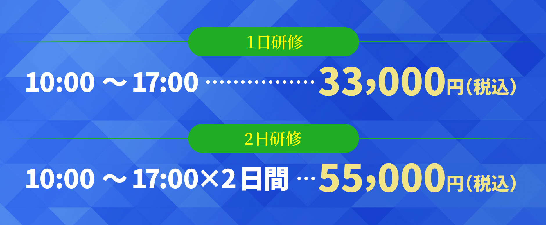 10：00～17：00　33,000円（税別）